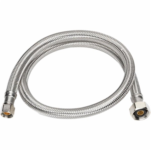 Greengrass 0.375 in. Flare x 0.5 in. Female Pipe x 12 in. Stainless Steel Faucet Supply Line GR2498946